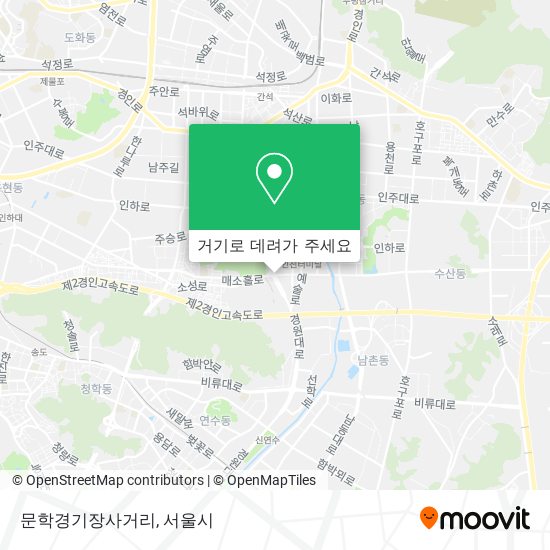 문학경기장사거리 지도