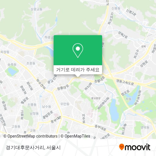 경기대후문사거리 지도