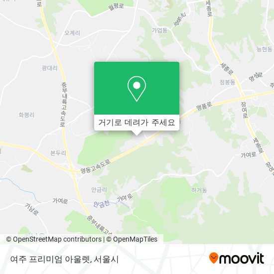 여주 프리미엄 아울렛 지도