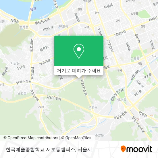 한국예술종합학교 서초동캠퍼스 지도