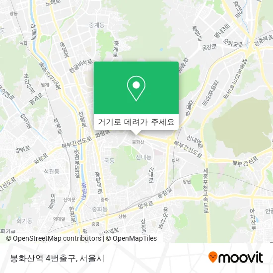 봉화산역 4번출구 지도