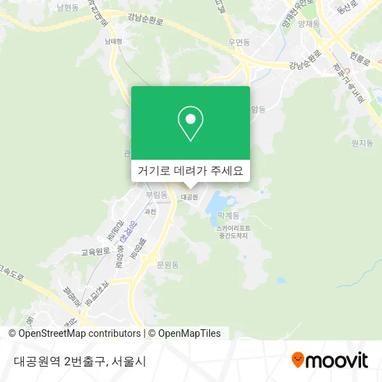 대공원역 2번출구 지도
