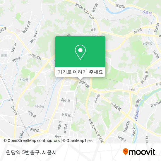 원당역 5번출구 지도