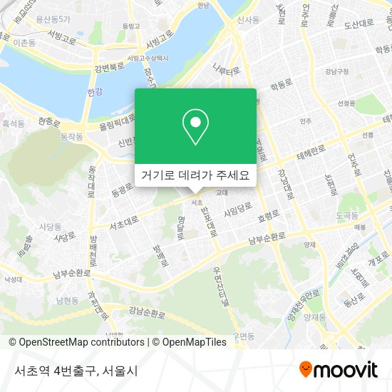 서초역 4번출구 지도