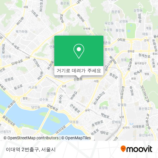 이대역 2번출구 지도