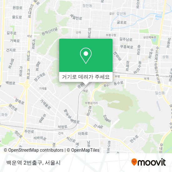 백운역 2번출구 지도