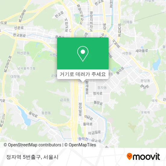 정자역 5번출구 지도