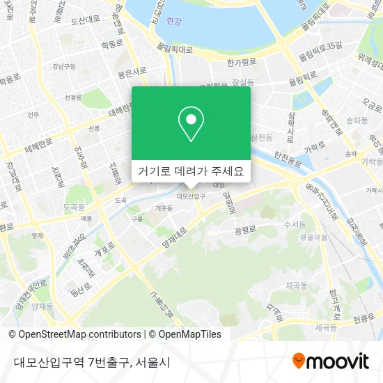 대모산입구역 7번출구 지도