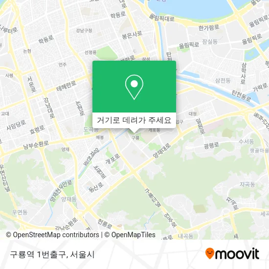 구룡역 1번출구 지도