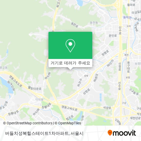 버들치성복힐스테이트1차아파트 지도