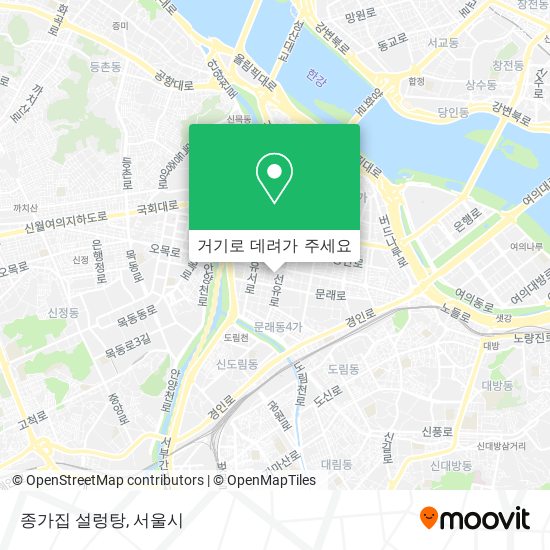 종가집 설렁탕 지도