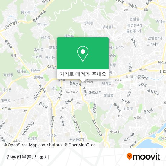 안동한우촌 지도
