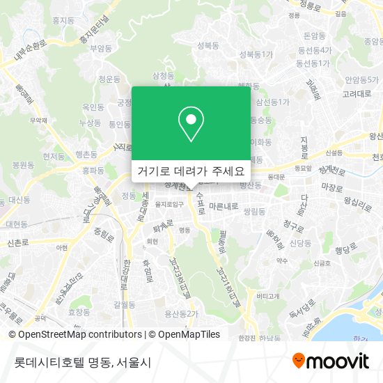 롯데시티호텔 명동 지도