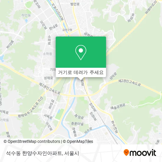 석수동 한양수자인아파트 지도