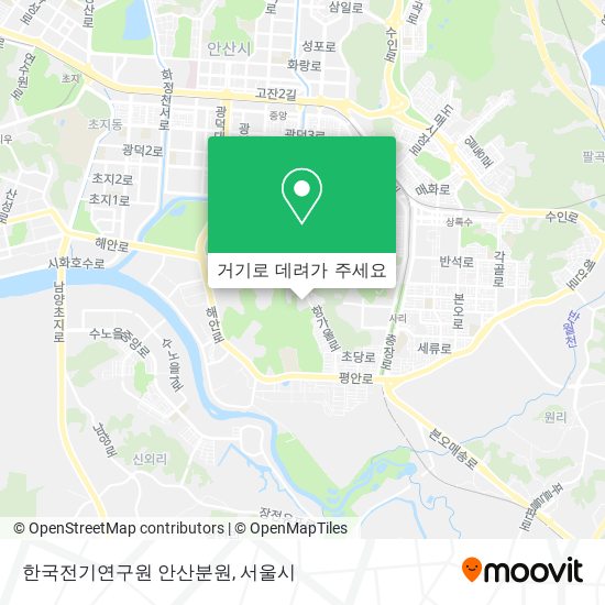 한국전기연구원 안산분원 지도