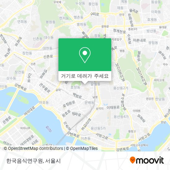 한국음식연구원 지도