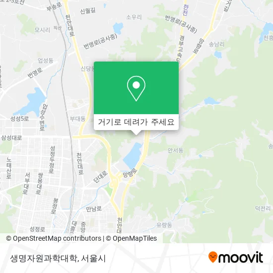 생명자원과학대학 지도