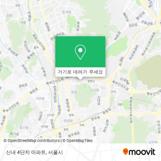 신내 4단지 아파트 지도