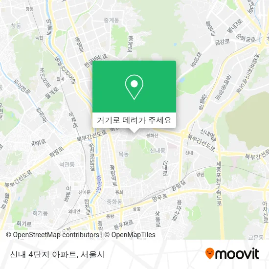 신내 4단지 아파트 지도
