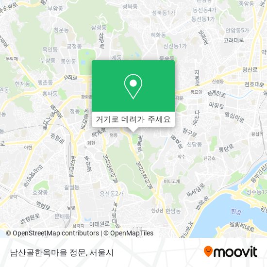 남산골한옥마을 정문 지도