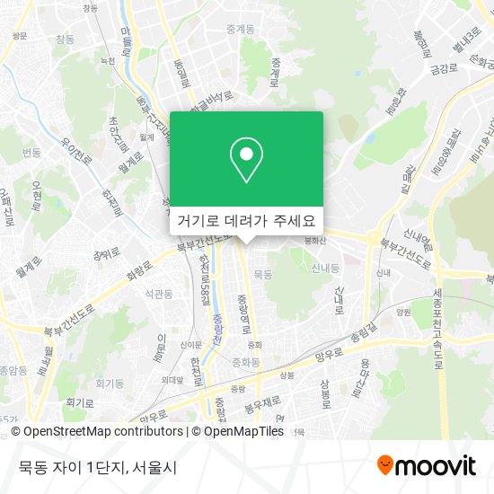 묵동 자이 1단지 지도