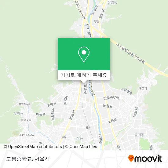 도봉중학교 지도