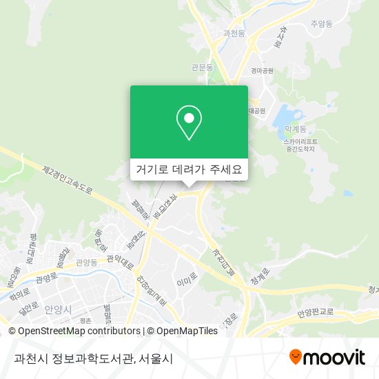 과천시 정보과학도서관 지도