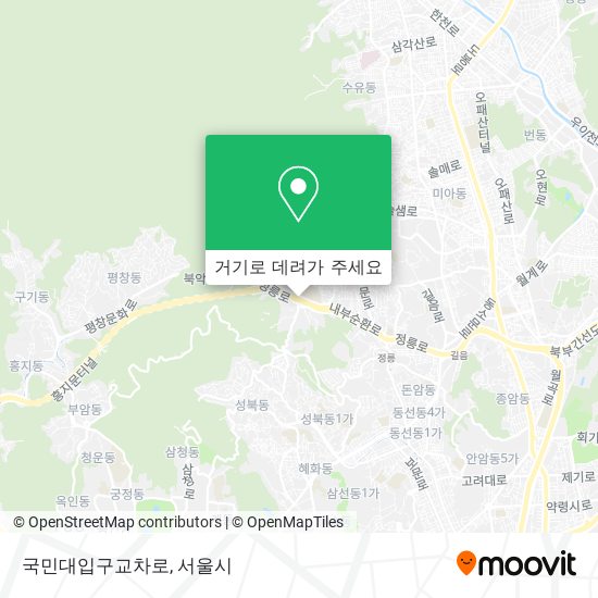 국민대입구교차로 지도