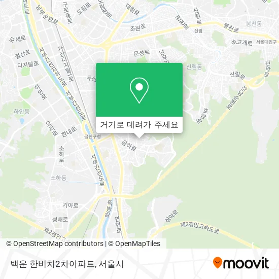 백운 한비치2차아파트 지도
