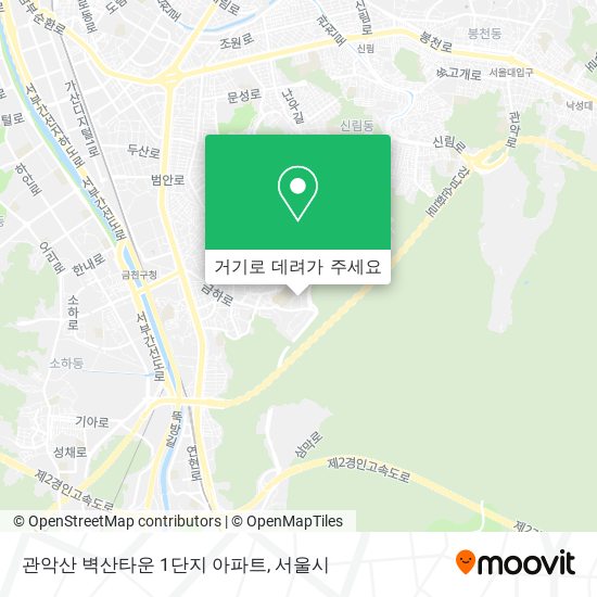 관악산 벽산타운 1단지 아파트 지도