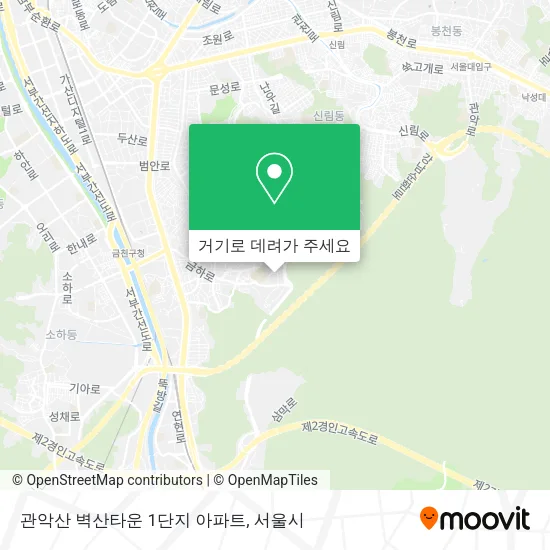 관악산 벽산타운 1단지 아파트 지도