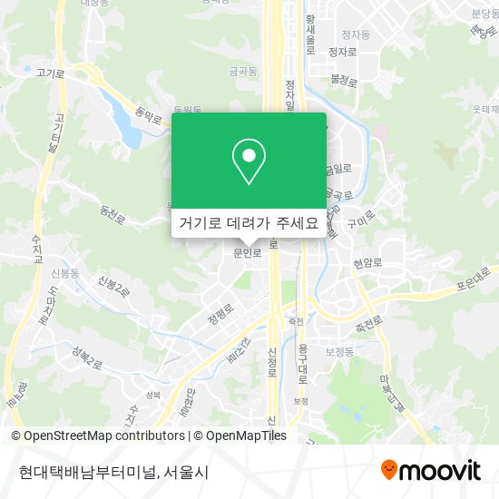 현대택배남부터미널 지도