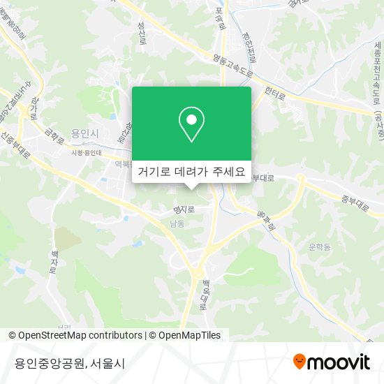 용인중앙공원 지도