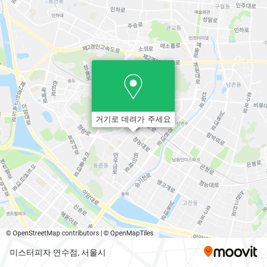 미스터피자 연수점 지도