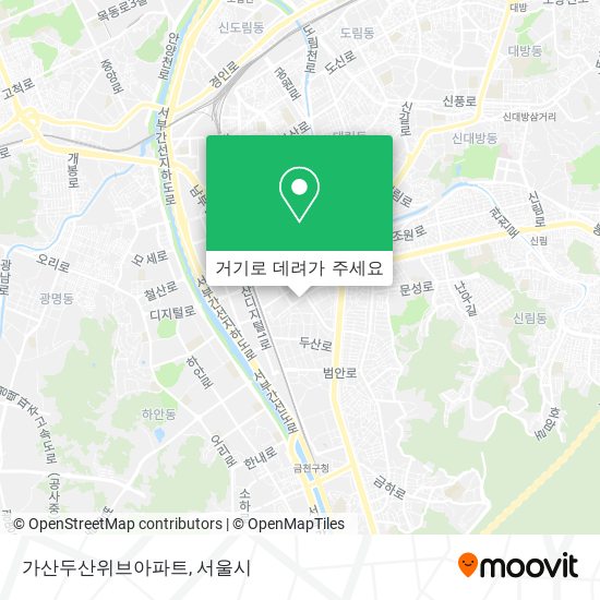 가산두산위브아파트 지도