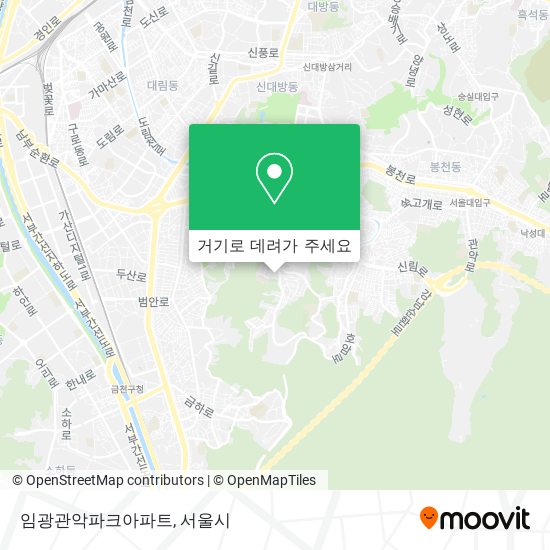 임광관악파크아파트 지도