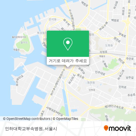인하대학교부속병원 지도