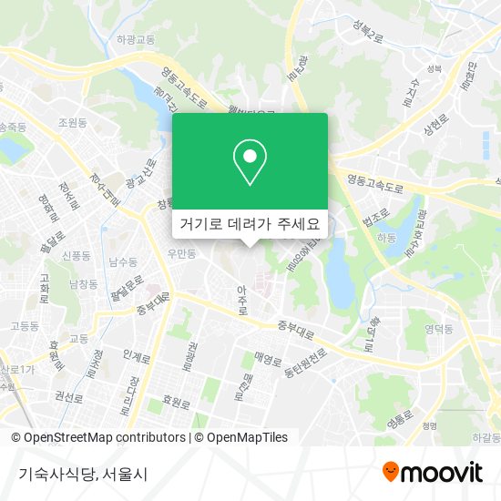 기숙사식당 지도