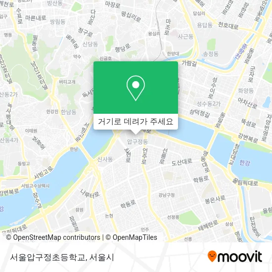 서울압구정초등학교 지도