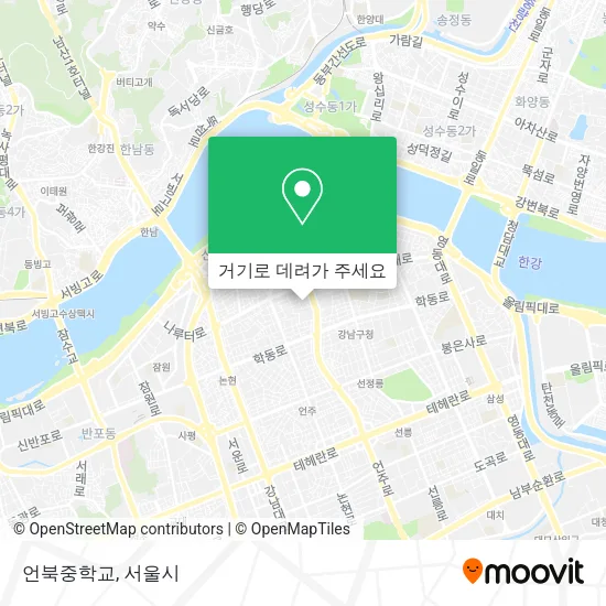 언북중학교 지도