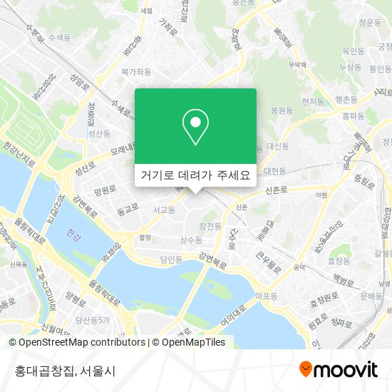 홍대곱창집 지도