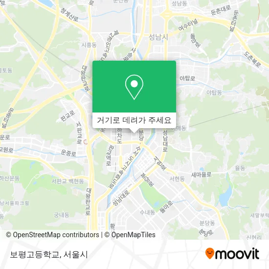 보평고등학교 지도