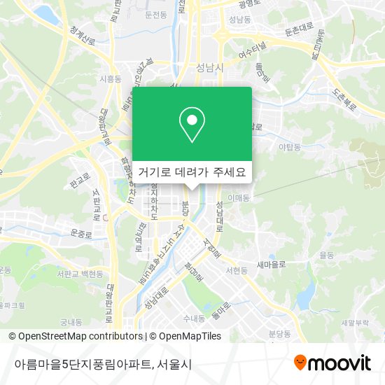 아름마을5단지풍림아파트 지도