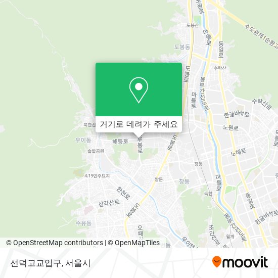 선덕고교입구 지도