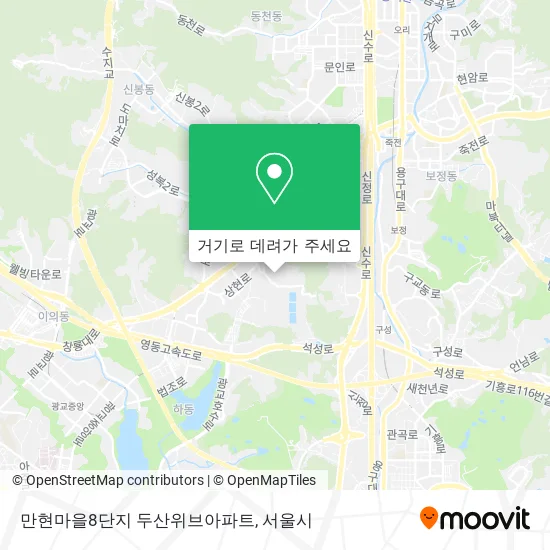 만현마을8단지 두산위브아파트 지도