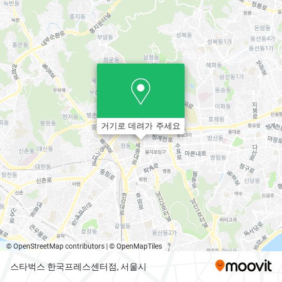 스타벅스 한국프레스센터점 지도