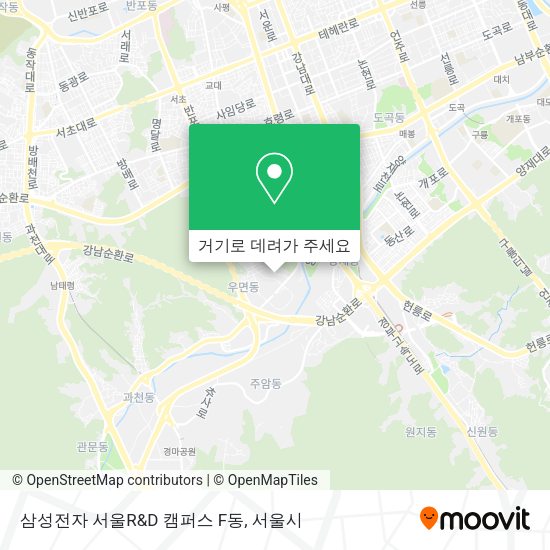 삼성전자 서울R&D 캠퍼스 F동 지도