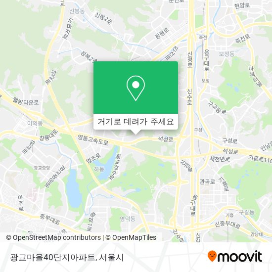 광교마을40단지아파트 지도