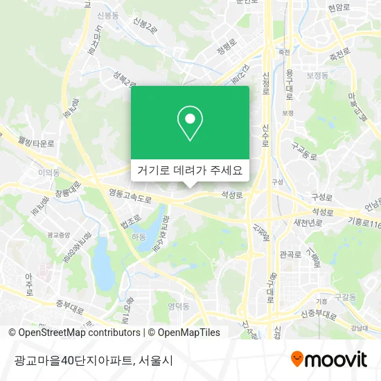 광교마을40단지아파트 지도