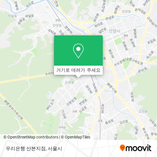 우리은행 산본지점 지도
